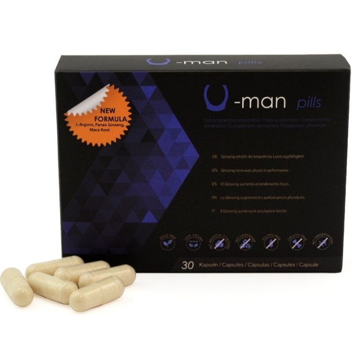 500 COSMETICS - U-MAN ENHANCES PENIS SIZE AND SEXUAL POWER - 30 CAPSULES - D-241578 - Teknashop Ltd