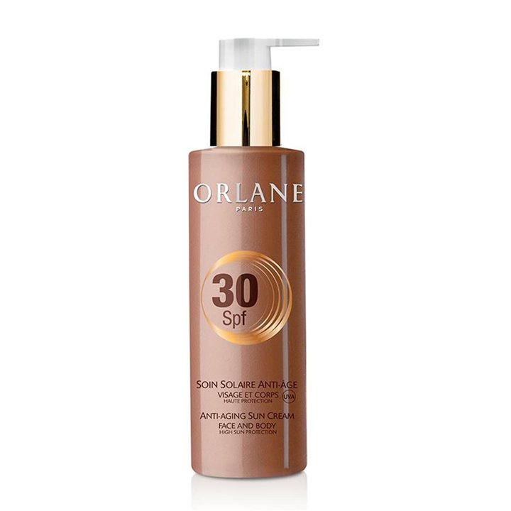 Orlane, Sun Anti-Aging, Anti-Ageing, Sunscreen Cream, For Face & Body, SPF 30, 200 ml - Teknashop Ltd