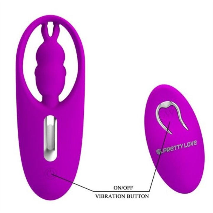 PRETTY LOVE - WILD RABBIT STIMULATOR FOR PANTIES WITH REMOTE CONTROL LILAC - D-233012 - Teknashop Ltd