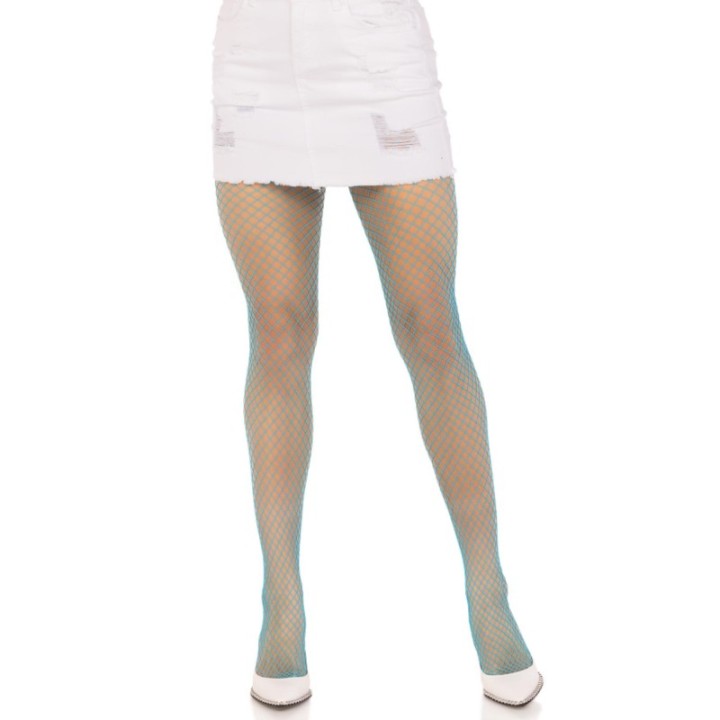 LEG AVENUE - LYCRA FISHNNET PANTYHOSE BLUE - D-238623 - Teknashop Ltd