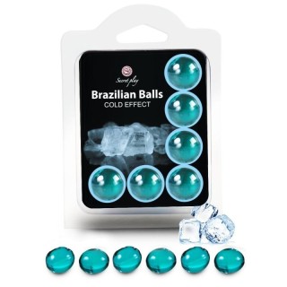 SECRETPLAY - SET 6 BRAZILIAN BALLS COLD EFFECT - D-222211 - Teknashop Ltd