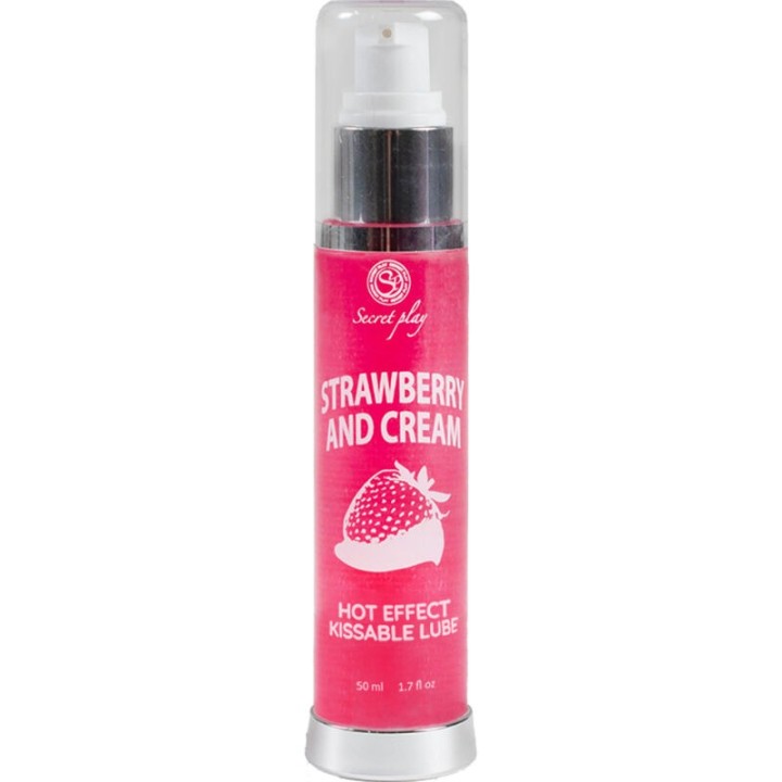 SECRETPLAY - LUBRICANT 2-1 HEAT EFFECT STRAWBERRY & CREAM 50 ML - D-210941 - Teknashop Ltd