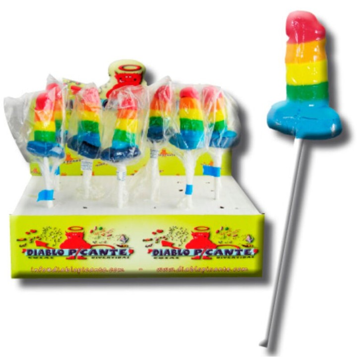 PRIDE - GUMMY LOLLIPOP PENIS LGBT - D-232055 - Teknashop Ltd