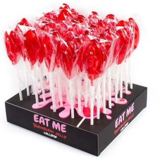 SECRETPLAY - DISPLAY ASSORTMENT VAGINA LOLLIPOPS STRAWBERRY 40 UNITS - D-242773 - Teknashop Ltd