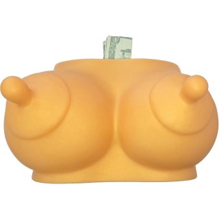 DIABLO PICANTE - PIGGY BANK IN THE SHAPE OF BOOBS GOLDEN TONE - D-244788 - Teknashop Ltd