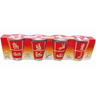 DIABLO PICANTE - 4 KAMASUTRA GLASS SHOTS - D-241800 - Teknashop Ltd