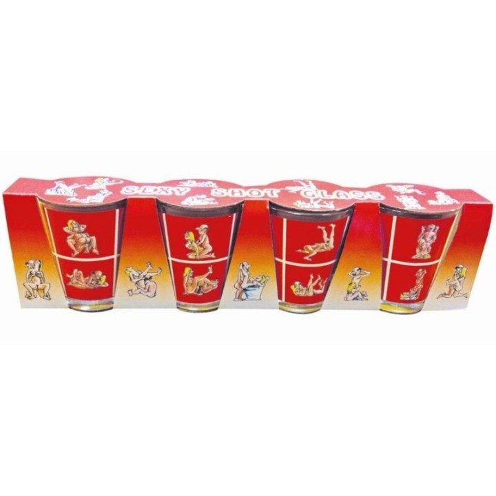 DIABLO PICANTE - 4 KAMASUTRA GLASS SHOTS - D-241800 - Teknashop Ltd