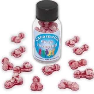 DIABLO PICANTE - 12 YOUTH CANDIES PENIS SHAPE STRAWBERRY/CHERRY - D-242363 - Teknashop Ltd