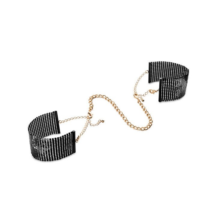 BIJOUX INDISCRETS - DÃSIR MÃTALLIQUE BLACK METAL MESH HANDCUFFS - D-195473 - Teknashop Ltd