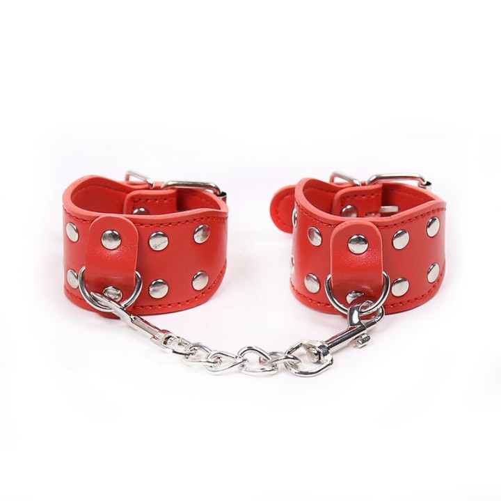 OHMAMA FETISH - ADJUSTABLE HANDCUFFS WITH METAL CHAIN - D-230090 - Teknashop Ltd