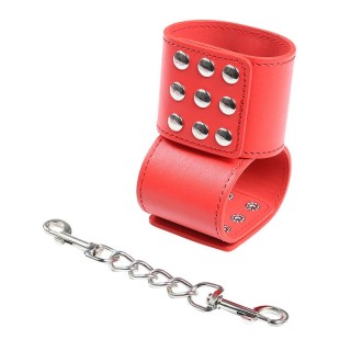 OHMAMA FETISH - RED HANDCUFFS WITH SNAP CLOSURE - D-230092 - Teknashop Ltd
