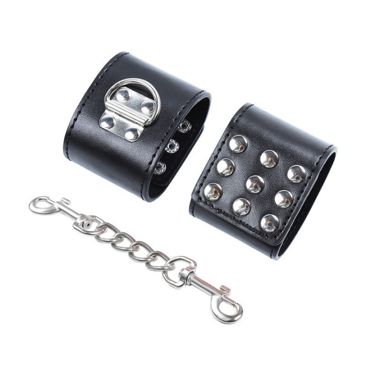 OHMAMA FETISH - WRIST RESTRAINTS SNAP FASTEN METAL - D-230348 - Teknashop Ltd