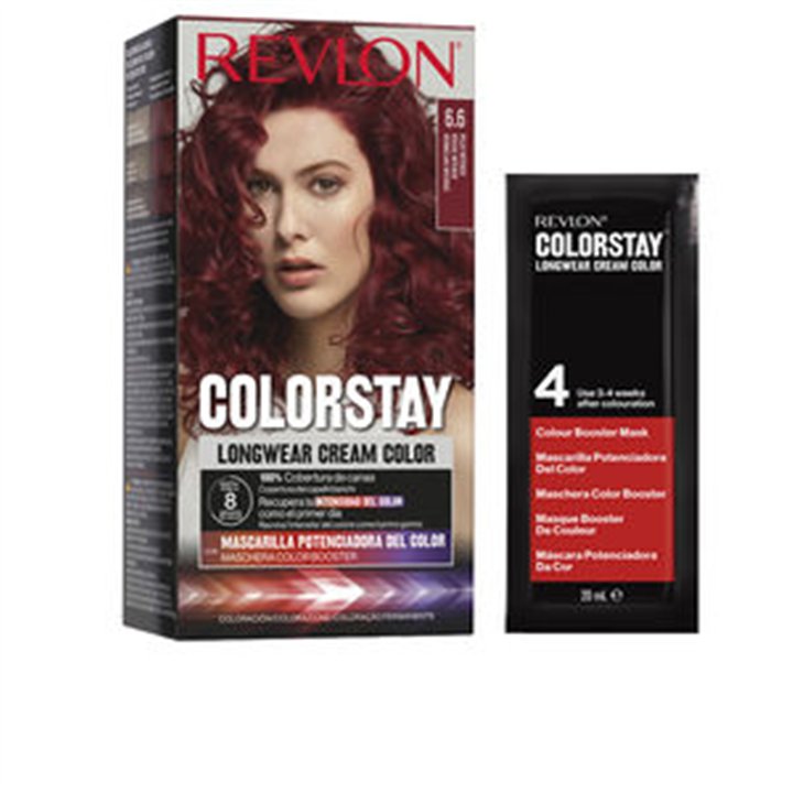 Revlon, Color Stay, Permanent Hair Dye, 6.6 Intense Red, 165 ml - Teknashop Ltd