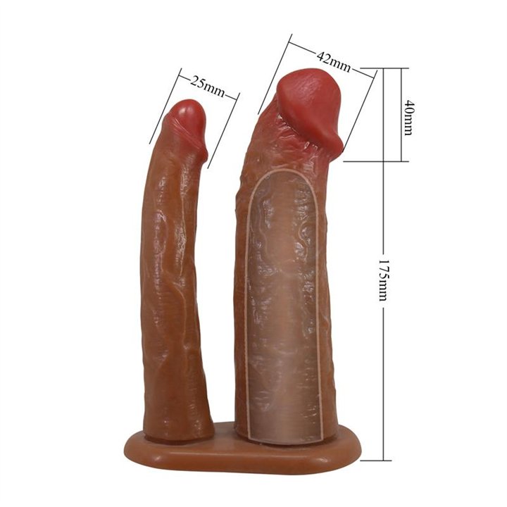 Yairon Extended Double Penis Sleeve - BI-026286 - Teknashop Ltd