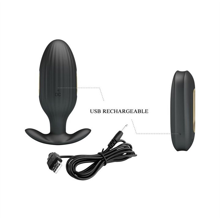 Royal Pleasure Butt Plug with Electro Stimulation USB - BI-040083W - Teknashop Ltd