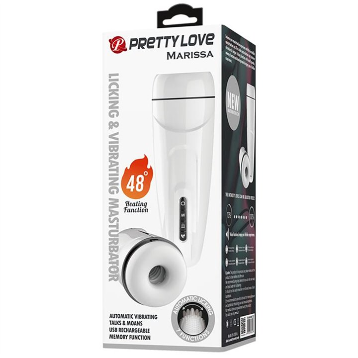 Marissa Male Masturbator Vibration, Heating, Sex Talk and Licking - BM-00900T73Z - Teknashop Ltd