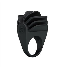 Pretty Love Vibrating Cock Ring Chester Black - BI-210137 - Teknashop Ltd