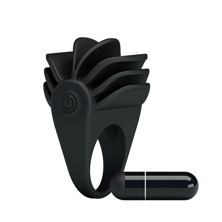 Pretty Love Vibrating Cock Ring Chester Black - BI-210137 - Teknashop Ltd