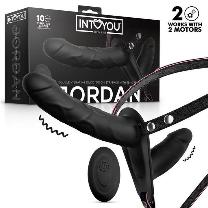 Jordan Strap-on with Double Vibrating Dildo and Remote - IB-792 - Teknashop Ltd