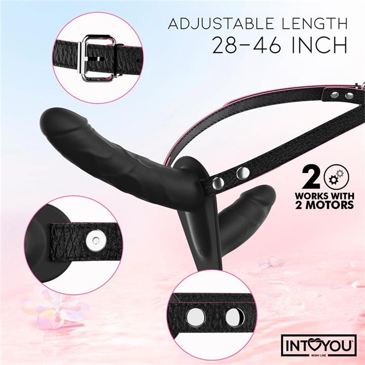 Jordan Strap-on with Double Vibrating Dildo and Remote - IB-792 - Teknashop Ltd