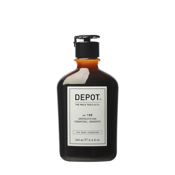 Depot, 100 Hair Cleansing No. 108, Charcoal, Hair Shampoo, Detoxifying, 250 ml - Teknashop Ltd