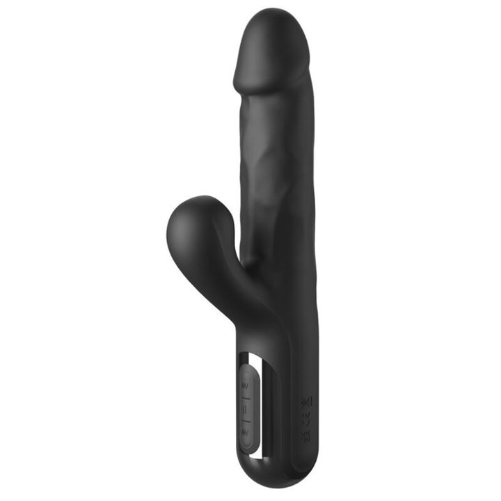 FETISH FANTASY SERIES - SONIX SILICONE THRUSTER RABBIT VIBRATOR BLACK - D-246196 - Teknashop Ltd