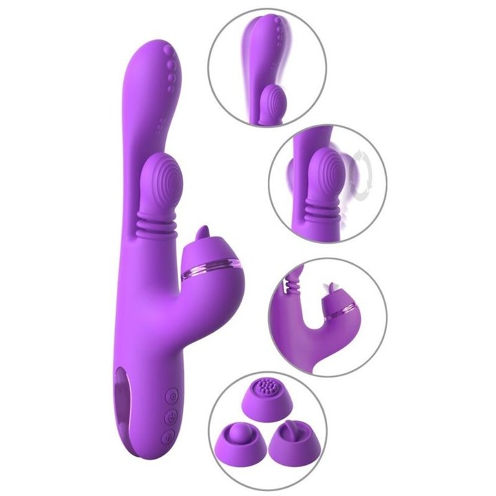FANTASY FOR HER - INTIMOTION PULSE PRO VIBE RABBIT VIBRATOR PURPLE - D-246199 - Teknashop Ltd