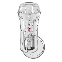 PDX ELITE - VIEWTUBE PLUS SEE-THRU EZ-GRIP TRANSPARENT STROKER 21 CM - D-246203 - Teknashop Ltd
