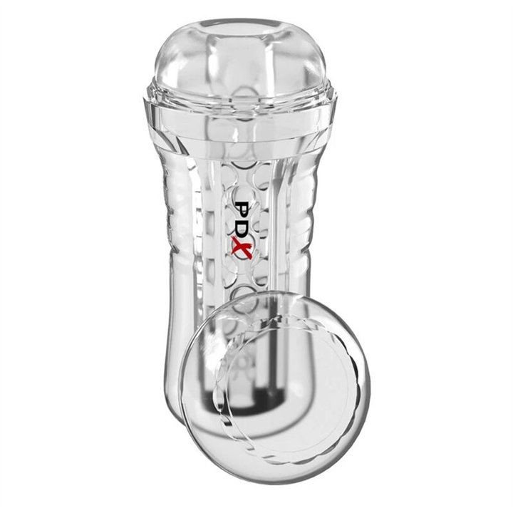PDX ELITE - VIEWTUBE PLUS SEE-THRU EZ-GRIP TRANSPARENT STROKER 21 CM - D-246203 - Teknashop Ltd