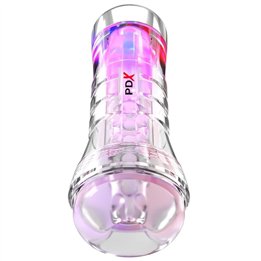 PDX ELITE - VIEWTUBE XXL LED TRANSPARENT STROKER 27.3 CM - D-246204 - Teknashop Ltd