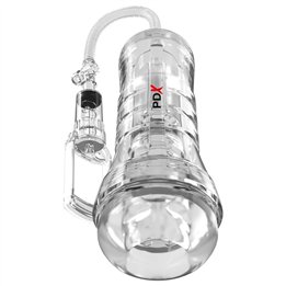 PDX ELITE - VIEWTUBE VAC XXL TRANSPARENT STROKER WITH SUCTION PUMP 27.3 CM - D-246205 - Teknashop Ltd