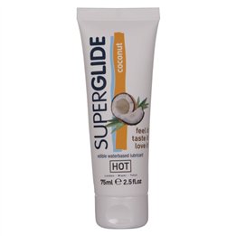 HOT - SUPERGLIDE EDIBLE LUBRICANT WATERBASED COCONUT 75 ML - D-245272 - Teknashop Ltd