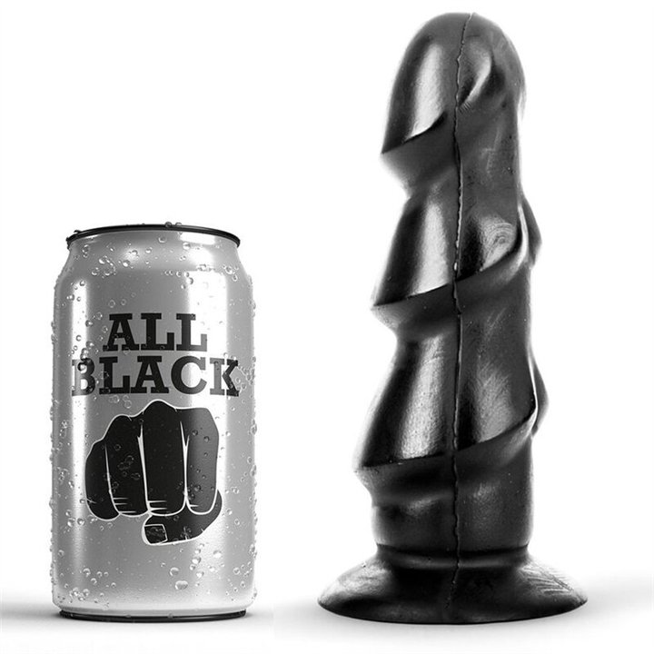 ALL BLACK - DILDO 17 CM - D-216226 - Teknashop Ltd