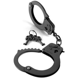 FETISH FANTASY SERIES - OFFICIAL HANDCUFFS BLACK - PD3801-23 - Teknashop Ltd