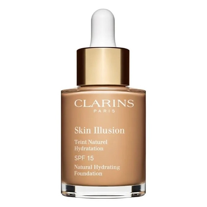 Clarins Skin Illusion Natural Hydrating Foundation Spf15 110 Honey 30ml - unisex - Teknashop Ltd