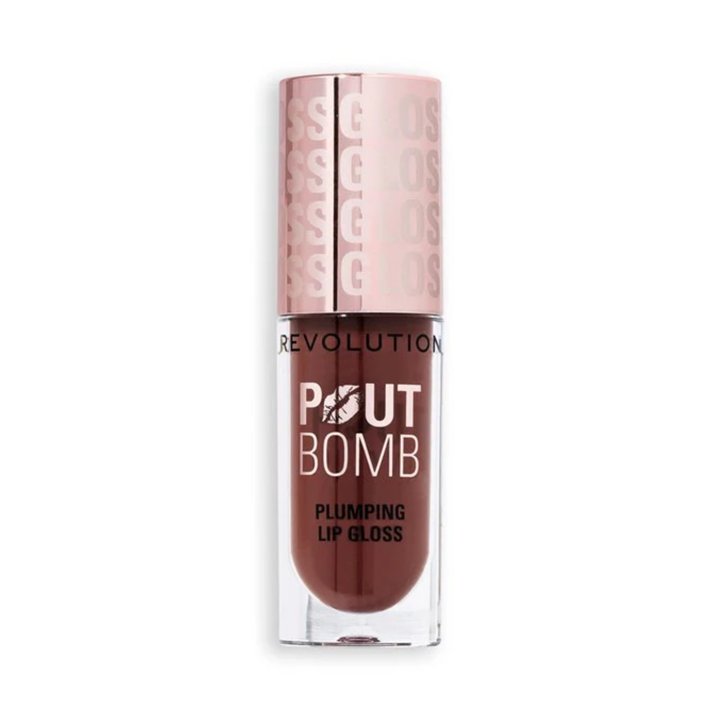 Makeup Revolution, Pout Bomb, Plumping, Lip Gloss, Espresso Cool, 4.6 ml - Teknashop Ltd