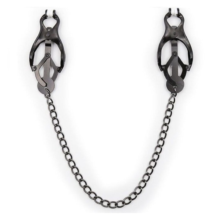 OHMAMA FETISH - JAPANESE NIPPLE Clamps WITH BLACK CHAIN - D-230018 - Teknashop Ltd
