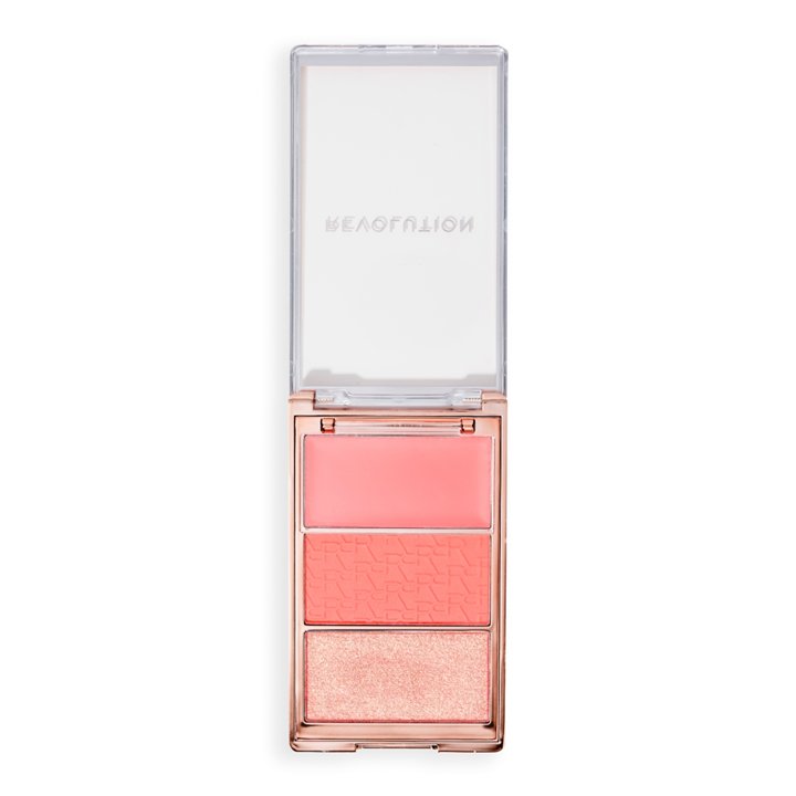 Makeup Revolution, Icon Blush, Vegan, Matte, Blush Highlighter Palette, Authentic Peach, 11.5 g - Teknashop Ltd
