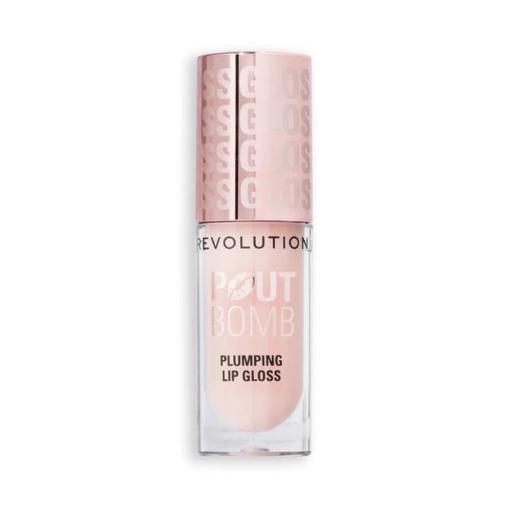 Makeup Revolution, Pout Bomb, Vegan, Plumping, Lip Gloss, Milky Sheer Holo, 4.6 ml - Teknashop Ltd
