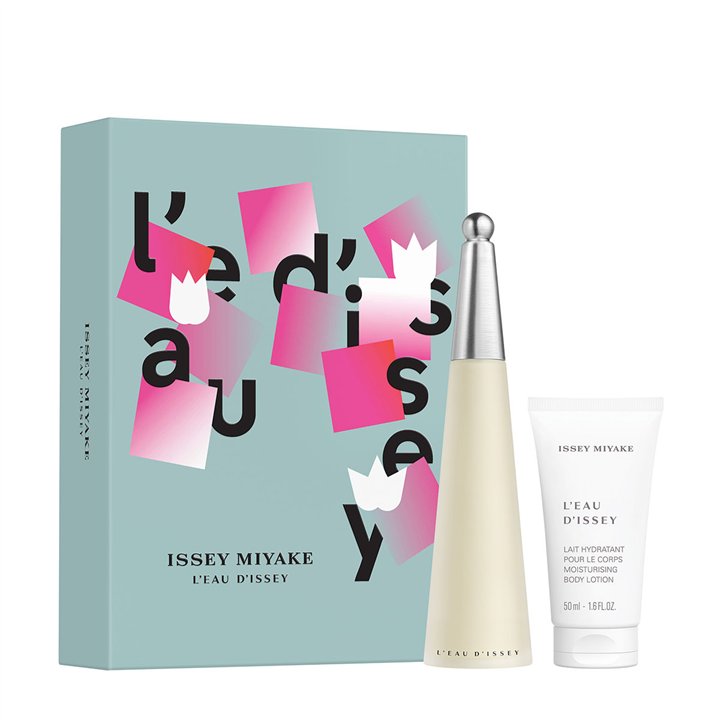 Set Issey Miyake: L'Eau d'Issey, Eau De Toilette, For Women, 50 ml + L'Eau d'Issey, Moisturizing, Body Lotion, 50 ml - Teknashop