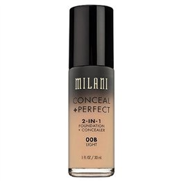Milani, Conceal + Perfect, Natural, Liquid Foundation & Concealer 2-In-1, 00B, Light, 30 ml - Teknashop Ltd