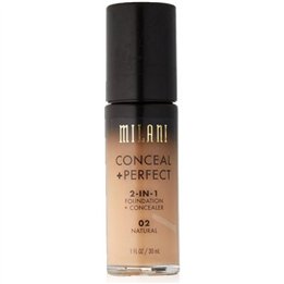 Milani, Conceal + Perfect, Liquid Foundation & Concealer 2-In-1, 02, Natural, 30 ml - Teknashop Ltd