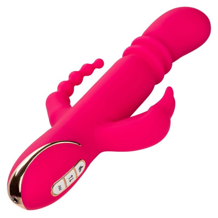 CALEXOTICS - JACK FANTASY TRIPLE HEATED VIBRATOR RABBIT PINK - D-241447 - Teknashop Ltd