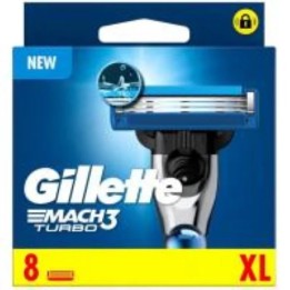 Gillete Mach3 Turbo 8 Units XL - unisex - Teknashop Ltd