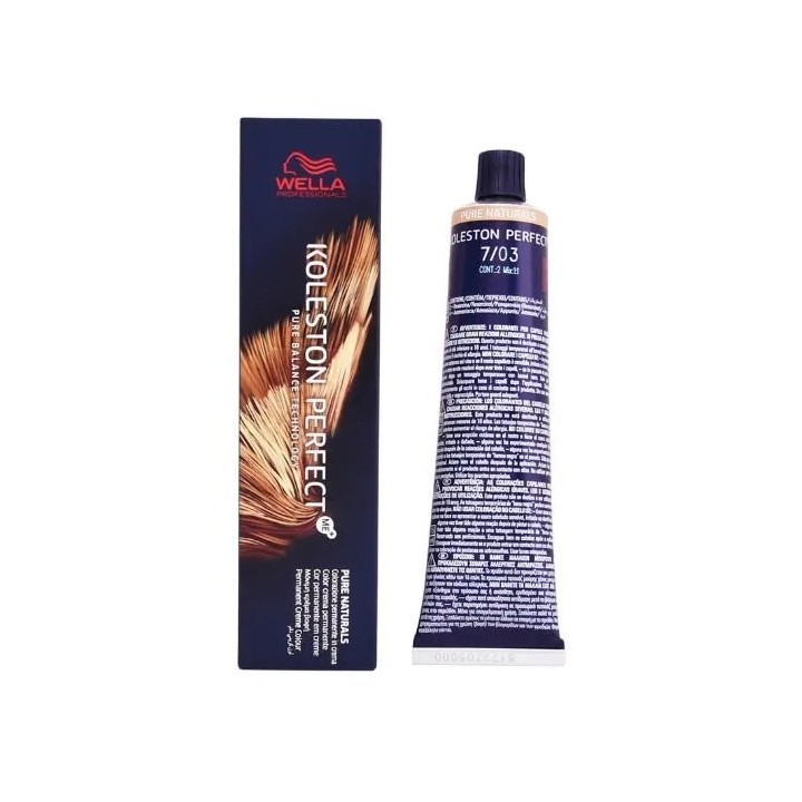 Wella Koleston Perfect Me+ 7/03 Pure Naturals 60ml - unisex - Teknashop Ltd