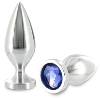 METAL HARD - ANAL PLUG ALIMINUM CRYSTAL COLOR MEDIUM 8.89CM - D-205411 - Teknashop Ltd