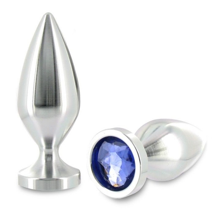 METAL HARD - ANAL PLUG ALIMINUM CRYSTAL COLOR MEDIUM 8.89CM - D-205411 - Teknashop Ltd