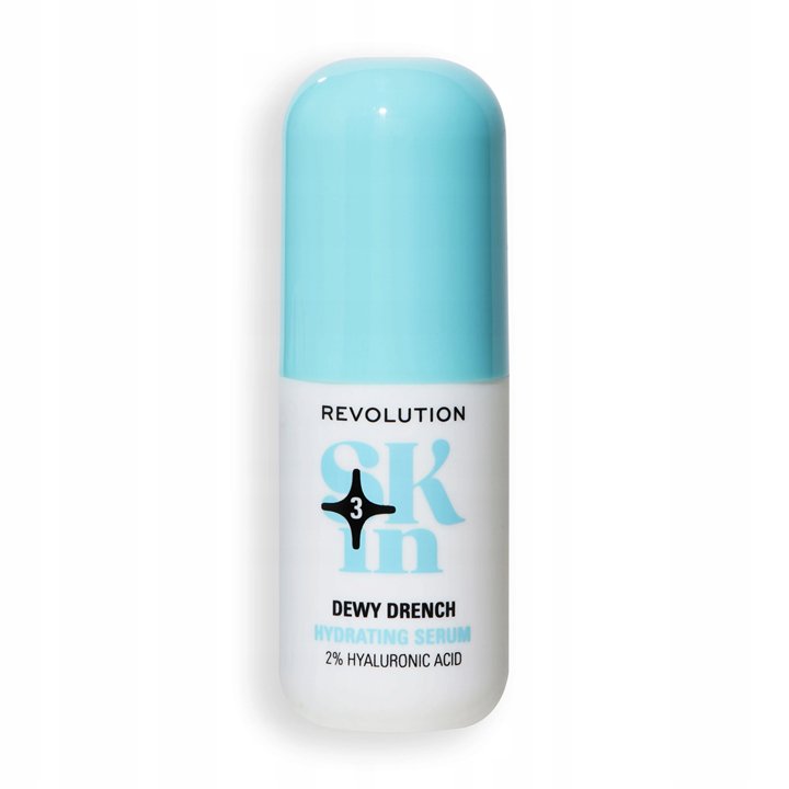 Revolution Skincare, Dewy Drench, Hyaluronic Acid 2%, Hydrating, Serum, For Face, 30 ml - Teknashop Ltd