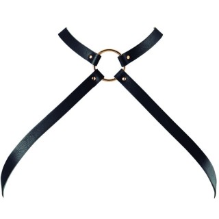 BIJOUX INDISCRETS - CROSSED CHEST HARNESS BLACK - D-213768 - Teknashop Ltd