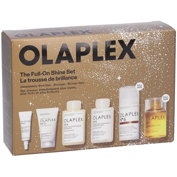 The Full-On Shine Set Olaplex: No.6 Bond Smoother, Hair Styling Cream, 100 ml + No.3 Hair Perfector, Hair Cream Treatment, For R
